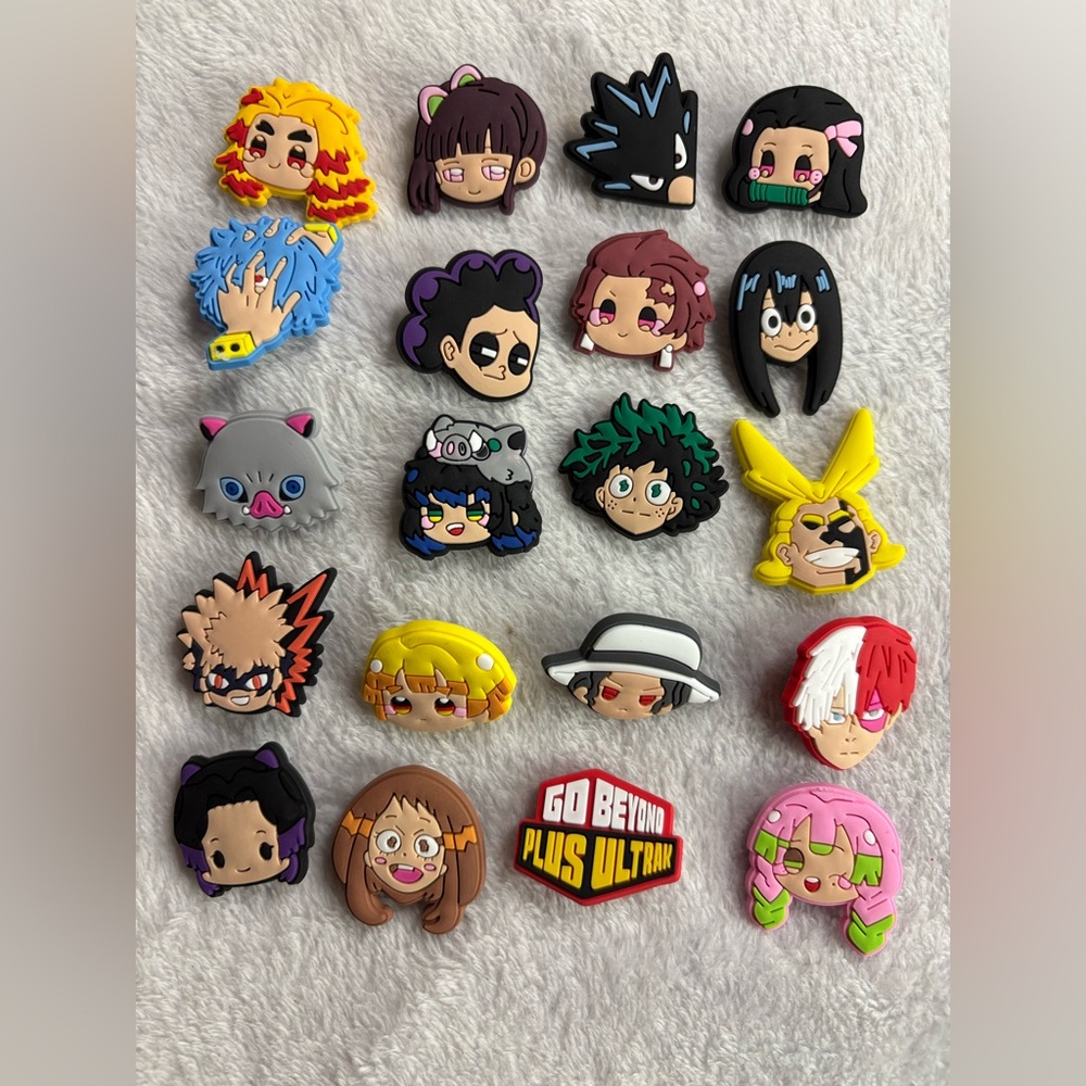 20 Piece Lot Shoe Charms My Hero Academia Anime Fun Cool Collectible Colorful